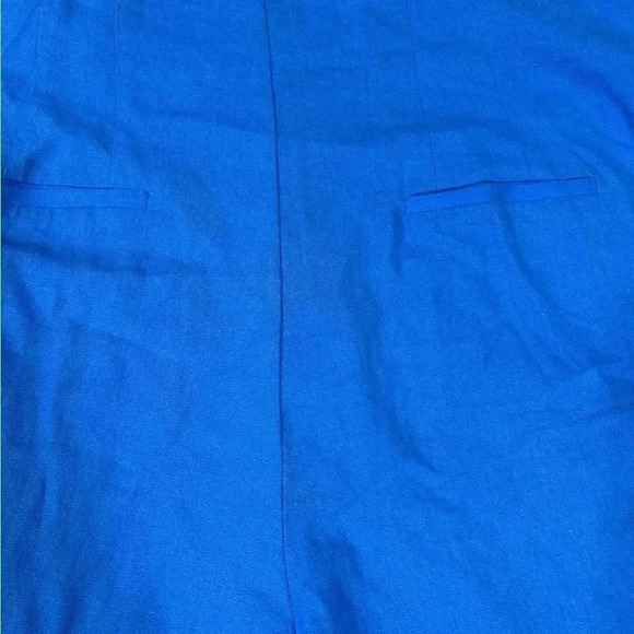 Jason Wu Regular Linen Blend Wide Leg Braided Crop Pants French Blue NEW Size 12 - Picture 3 of 13